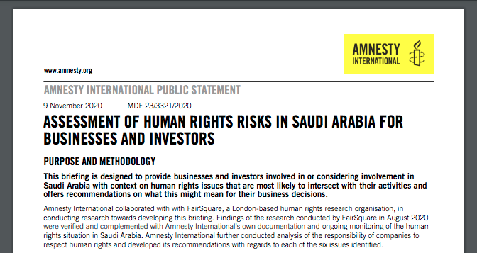 Business and human rights in Saudi Arabia